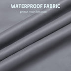 Sonnach Waterproof Chair Seat Cover For Dining Room Chairs Removable Washable Upholstered Chair Seat Protectors Water Resistant Decorative Chair Cushion Slipcovers (Grey, 4)