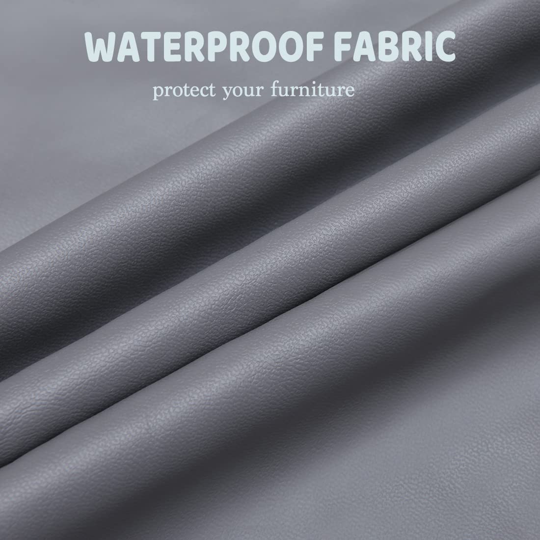 Sonnach Waterproof Chair Seat Cover For Dining Room Chairs Removable Washable Upholstered Chair Seat Protectors Water Resistant Decorative Chair Cushion Slipcovers (Grey, 4)