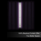 Lemomo 100% Blackout Curtains 52 X 63 Inch/Lavender Curtains 2 Panels With Black Lining Room Darkening Thermal Insulated Bedroom
