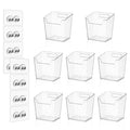 8Pack Adhesive Cabinet Door Organizer Bathroom, Hanging Storage Bins, Stick on Wall Storage Container, Floating Bins Wall Mount