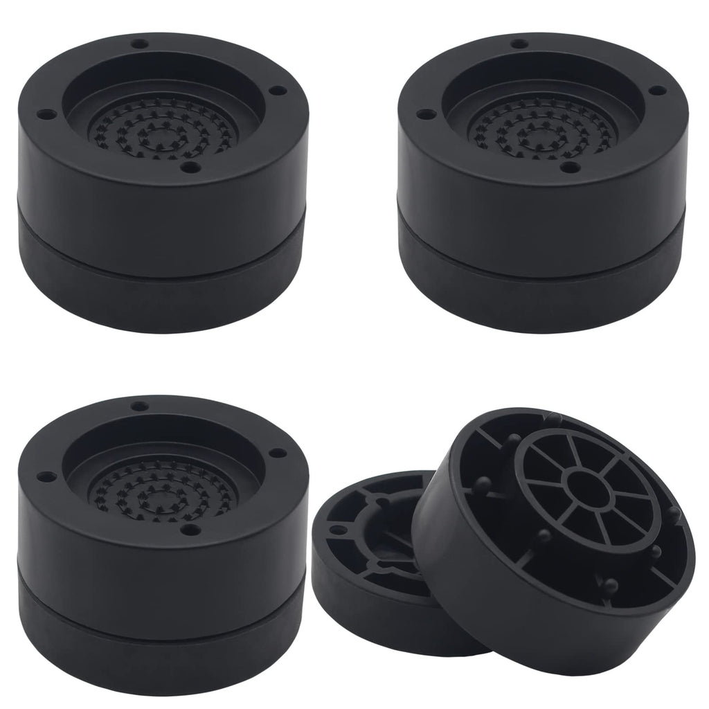 HANIHUA 4 Sets Furniture Risers 1 Inch Black Bed Risers, Heavy Duty Bed Lifts Risers for Table, Sofa, Couch, Desk, Adjustable Be
