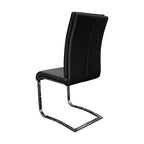 Best Master Furniture Bailey Modern Leather Dining Side Chair, Set Of 2, Black
