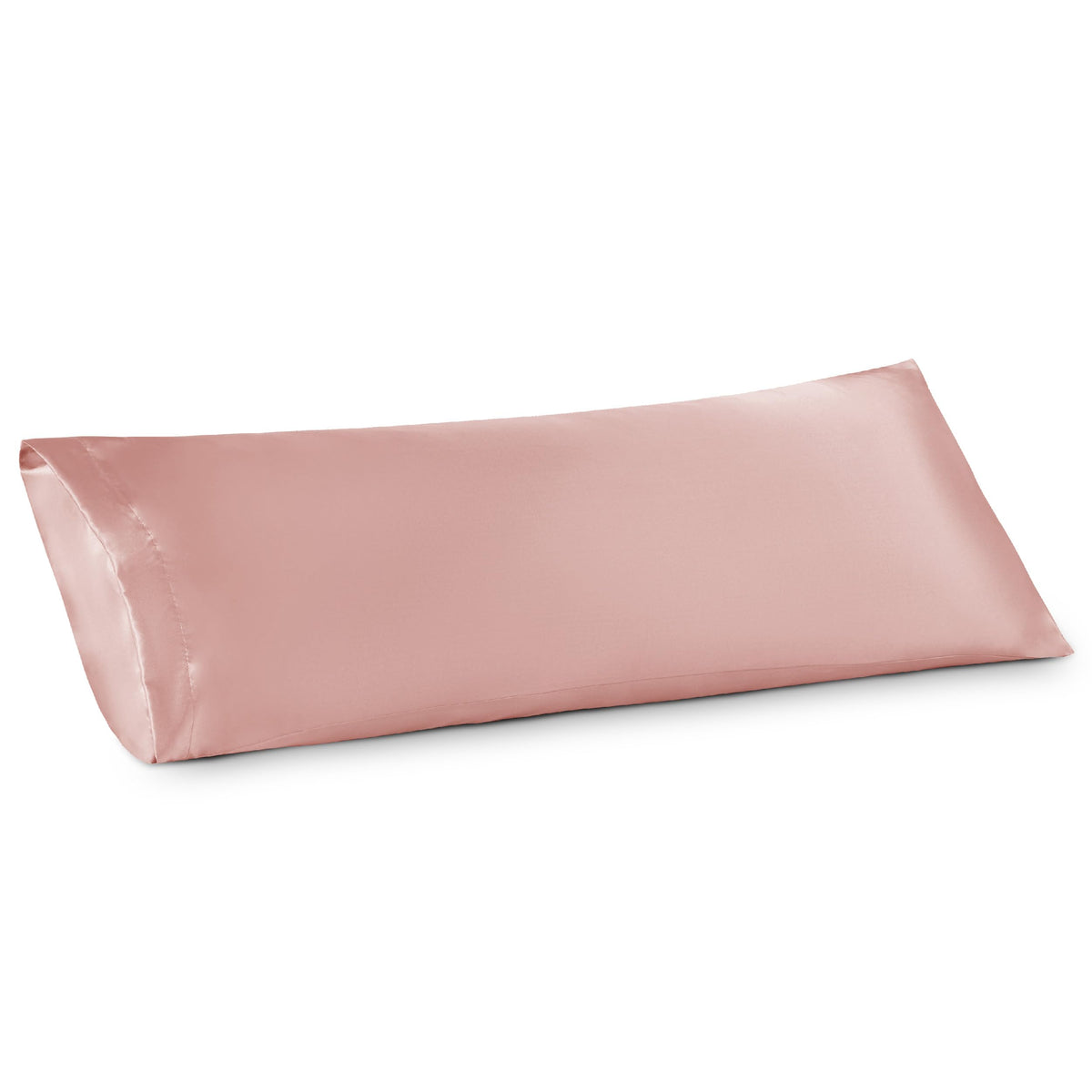 Bedsure Body Pillow Cover Coral 20X54 Inches - Super Soft Silky Satin Long Pillowcases - Envelope Closure Body Pillow Pillowcase