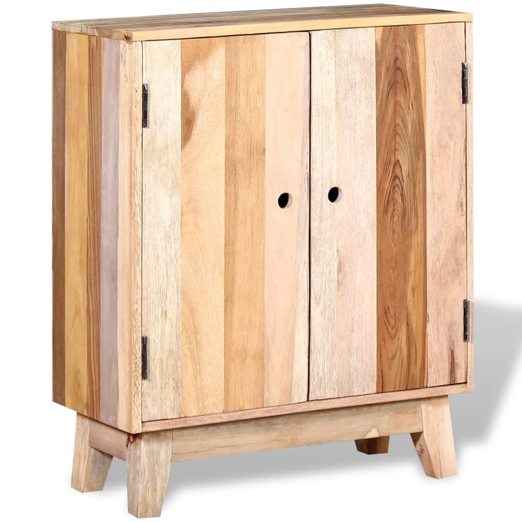 vidaXL Solid Reclaimed Wood Sideboard – Antique-Style Handmade Retro Cabinet with Natural Characteristics – 2 Shelves, 2 Doors – Console, High Board, Cabinet, Side Table – Ideal for Living Room, B...