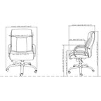 Lorell Leather Deluxe Big/Tall Chair, Black