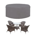 Easy-Going 600D Heavy Duty Round Patio Furniture Cover, Outdoor Table And Chair Set Cover, Waterproof Outdoor Sectional Furniture Set Cover (62'Diax 28'H, Grey)