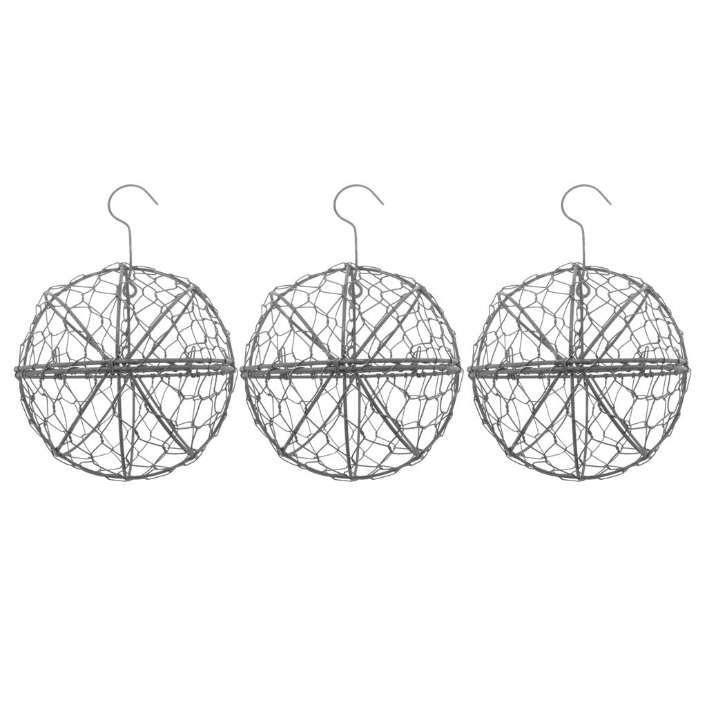 Bnf 3Pcs 15Cm Iron Ball Shape Succulent Pot Metal Hanging Planter Plant Holder | Baskets, Pots & Window Boxes | Plant Care, Soil