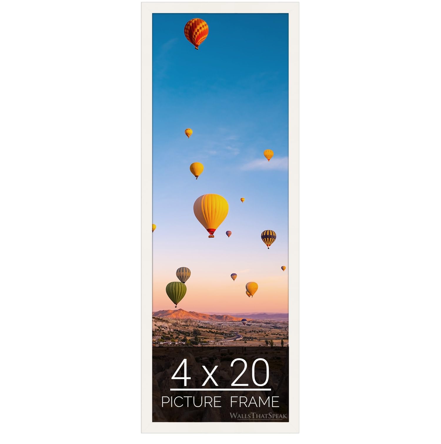 wallsthatspeak 4x20 white Picture Frame for Puzzles Posters Photos or Artwork