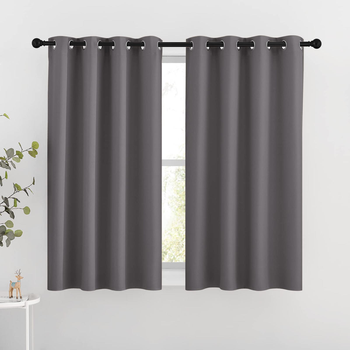 Nicetown Blackout Curtains For Bedroom - Triple Weave Grommet Top Thermal Insulated Window Treatment Light Blocking Panels For K