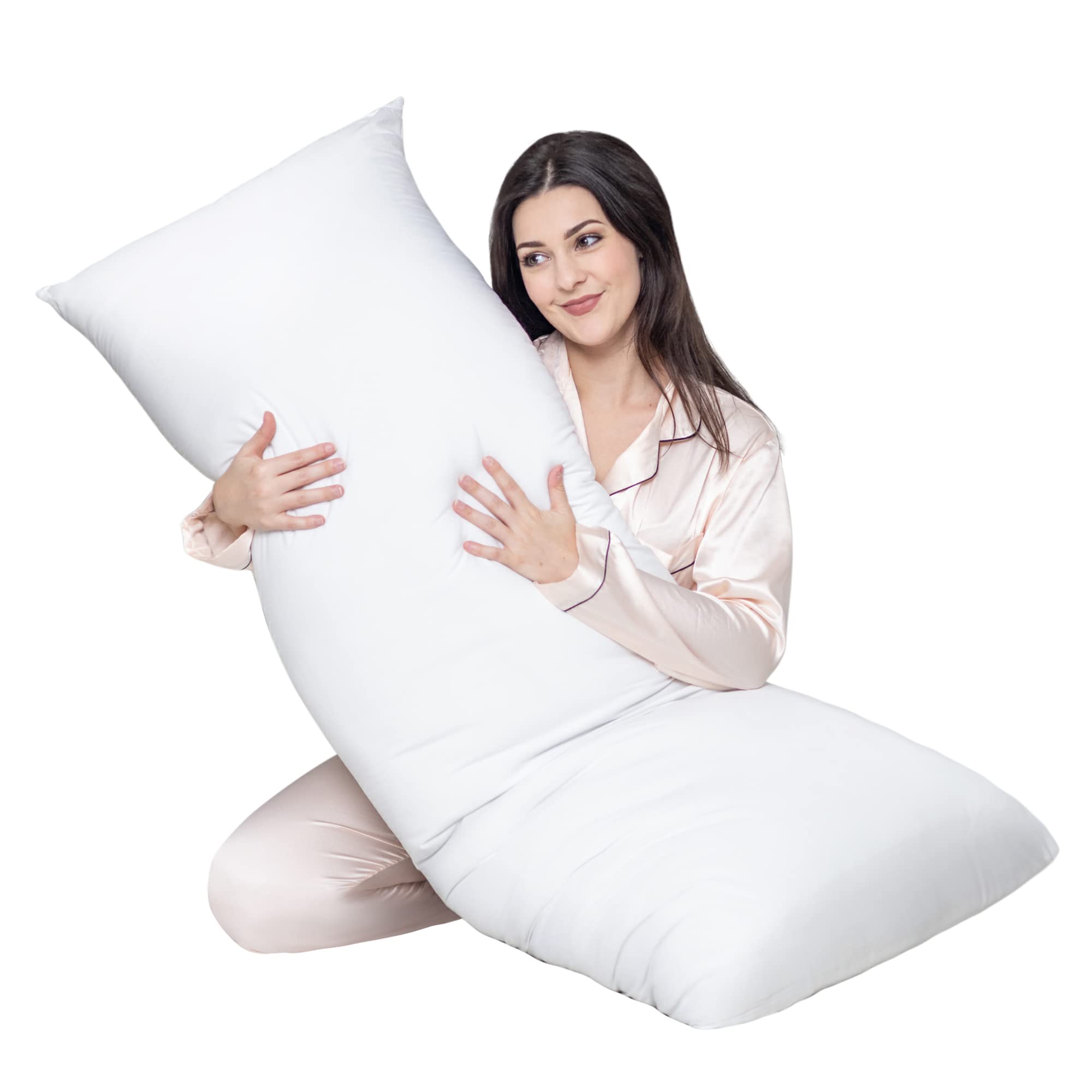 Cosybay Soft Large Body Pillow Insert - Long Sleeping Breathable Bed Pillow - Full Body Pillow Insert -20  54 Inch