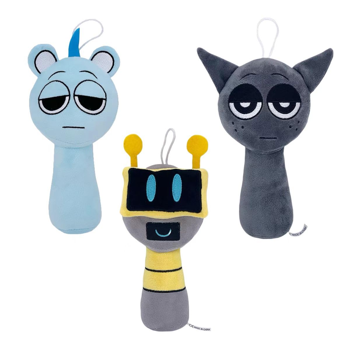 Sprunki Plush,10In Sprunki Game Plush, Realistic Cute Soft Stuffed Animal Doll Pillos Game Fans Boy Girl Kids(Sprunki-3Pcs-5)