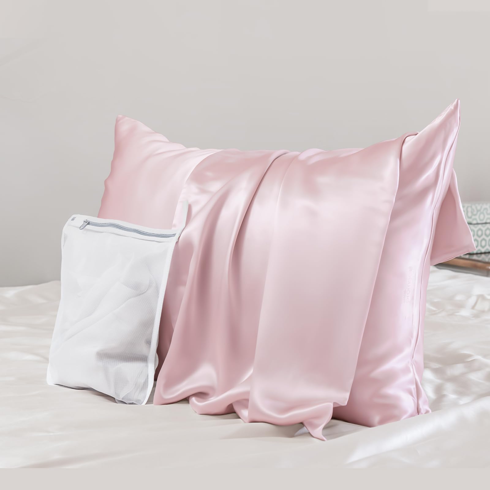 Promeed 23 Momme 6A+ Mulberry Silk Pillowcase With Zipper, Premium Real Silk Pillow Cases For Women Hair, Natural Silk Anti Acne