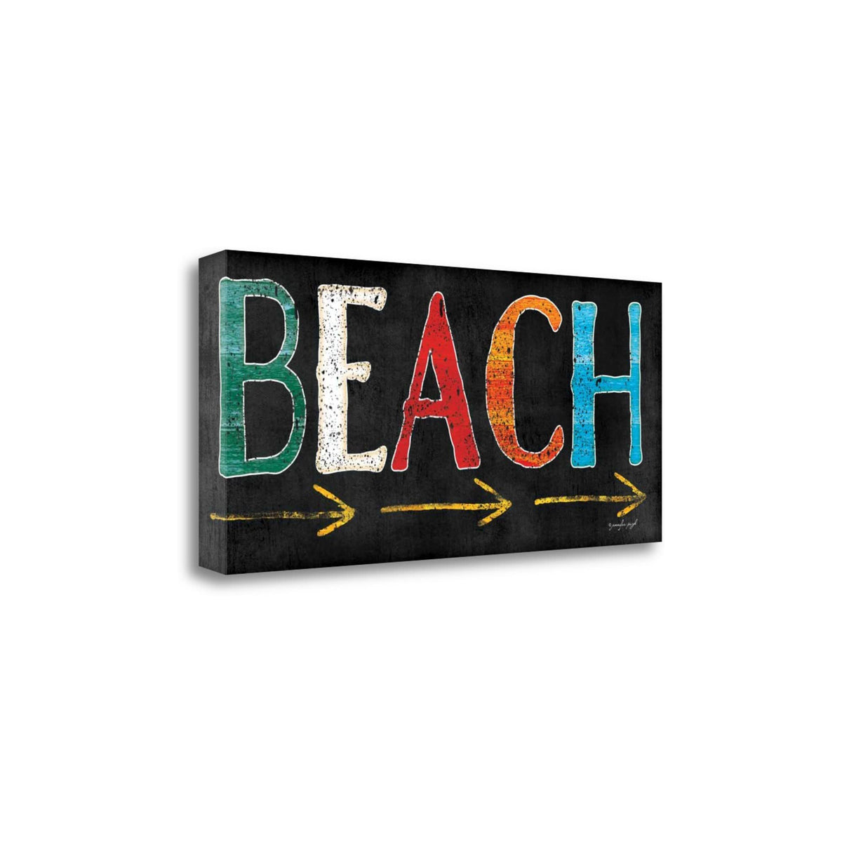 26' Bright Beach Sign Giclee Print on Gallery Wrap Canvas Wall Art