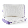 Homelab Adjustable Shredded Memory Foam Pillows Queen Size, Cooling Bed Pillows For Sleeping With Removable Cover, Medium Pillow