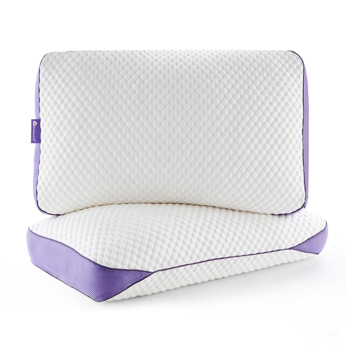 Homelab Adjustable Shredded Memory Foam Pillows Queen Size, Cooling Bed Pillows For Sleeping With Removable Cover, Medium Pillow