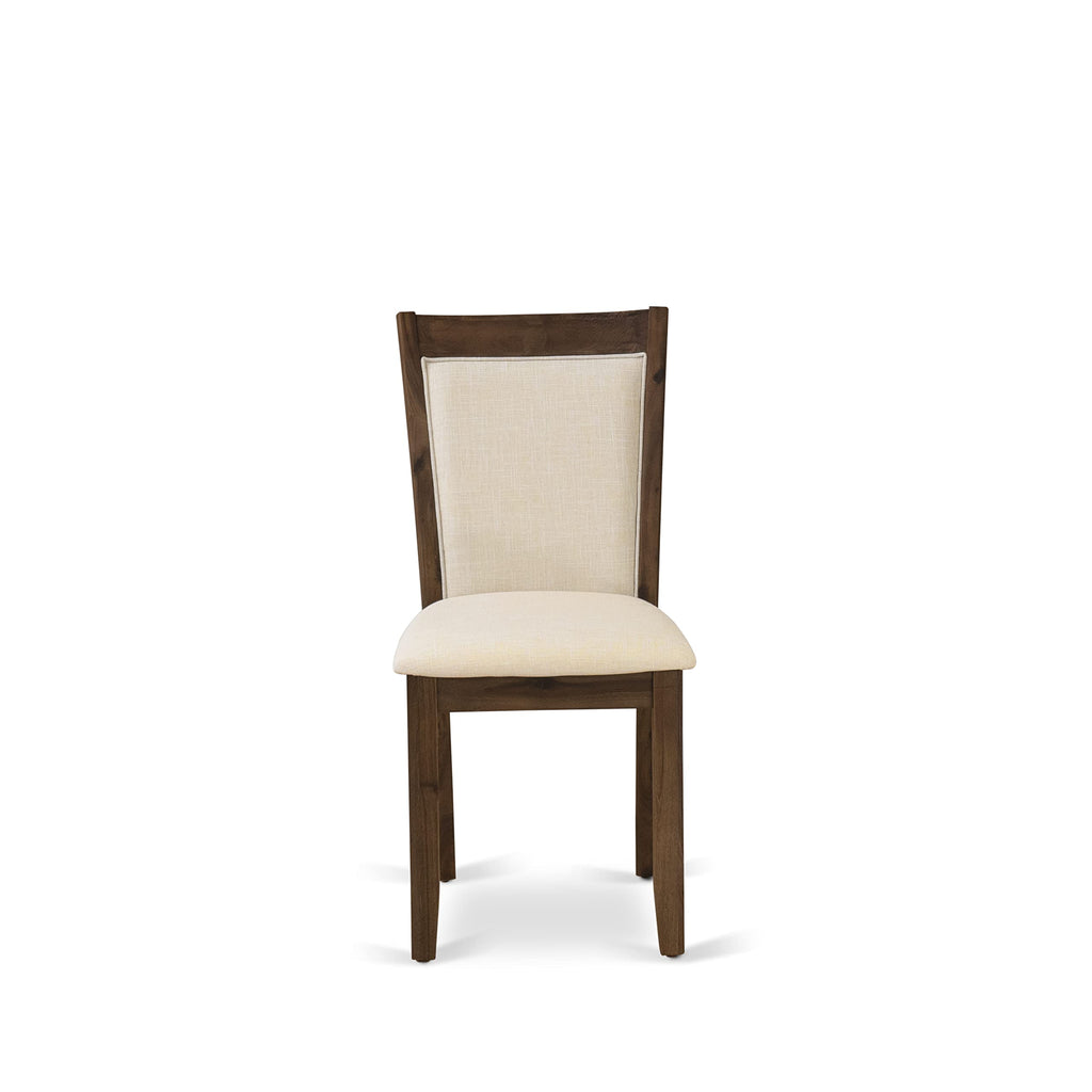 East West Furniture Irving 5 Piece Kitchen Set Includes A Round Dining Room Table With Pedestal And 4 Light Beige Linen Fabric Parson Chairs, 48X48 Inch, I3Mz5-Nn-32