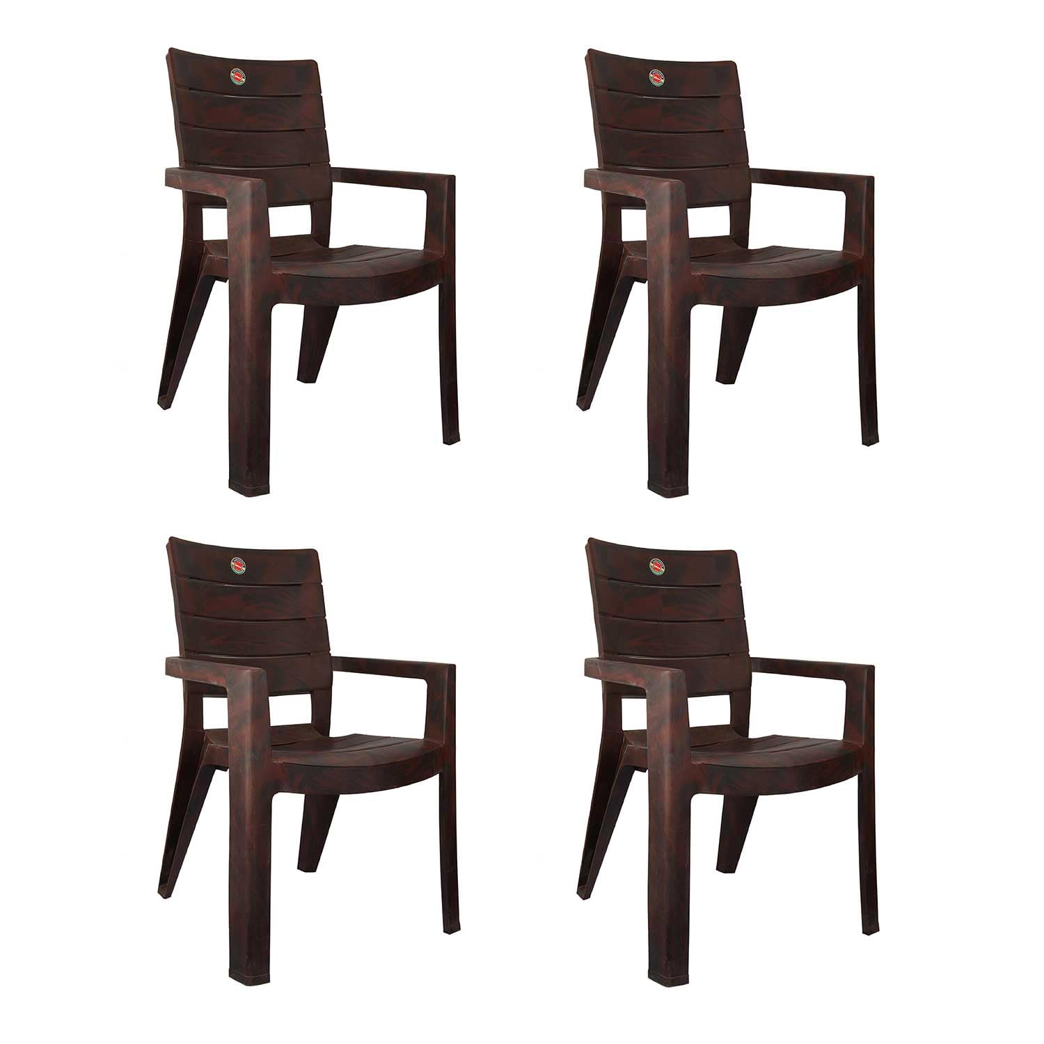 Cello Jordan Set Of 4 Chairs (Rose Wood, 60 Cm, 61.5 Cm, 88.6 Cm) | Strong And Durable | Easy To Clean | Chair For Living Room, 