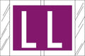 Tabbies Original Col'R'Tab 12000 Series Alpha Labels, Purple, L', 1'H X 1-1/2'W, Heavy Duty & Fade-Resistant, Made In The Usa