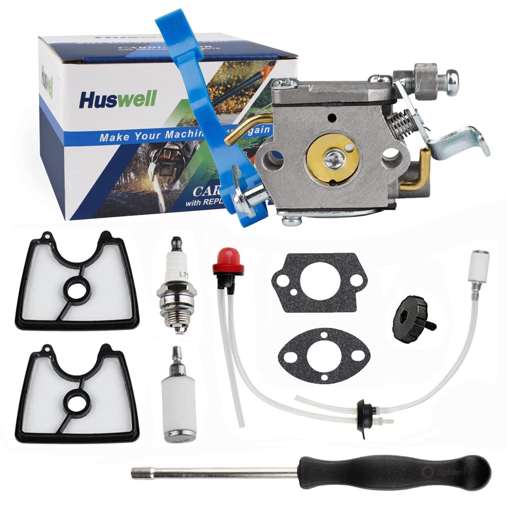 Huswell 125B Carburetor Air Filter Kit For Husqvarna 590460102 125B 125Bv Gas Blower 125Bx 125Bvx Leaf Blower Zama C1Q-W37 54508