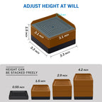 Annkut Bed Furniture Risers 1.5 Inch, Square Adjustable Risers Blocks For Bed Sofa Table And Couch Lifting,Heavy Duty Support Up