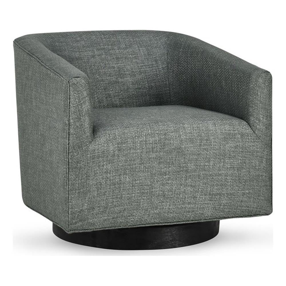 Kosas Home Leonard Polyester Fabric Swivel Accent Chair In Taupe Gray
