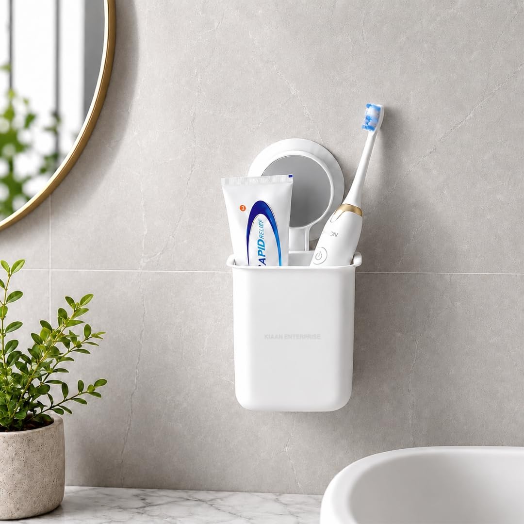 Tooth Brush Holder Bathroom for Toothbrush Holders wall Stand Mount Toothpaste Mounted (Pack of 4)