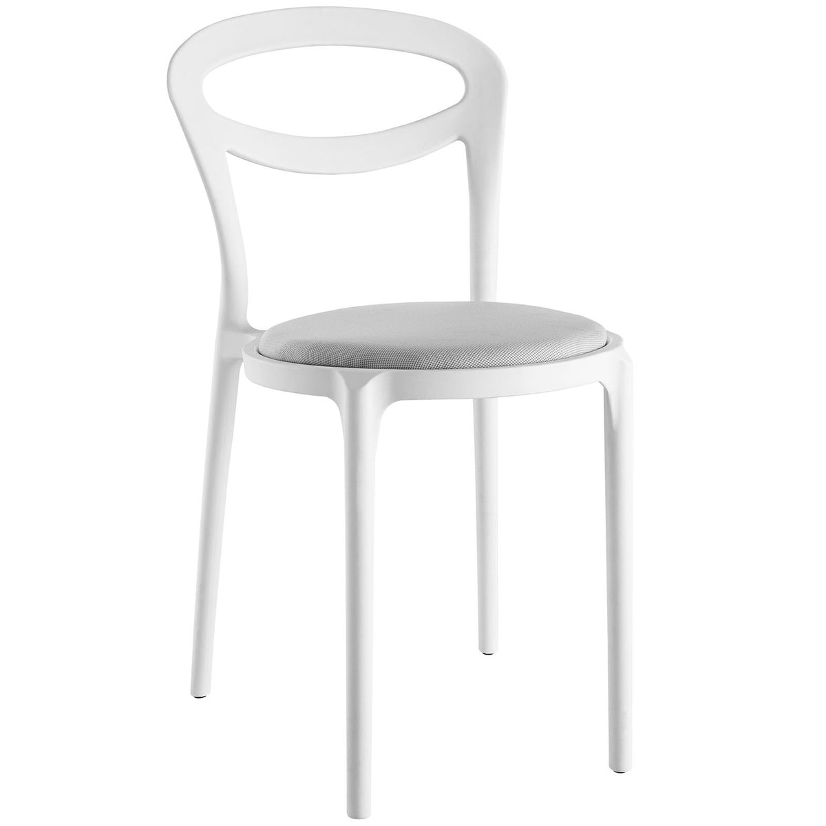 Modway Assist Dining Side Chair In White Gray