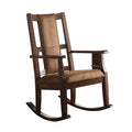 Benzara BM151939 Wooden Rocking Chair Brown