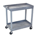 Casafoyer Versatile Utility Cart With Locking Casters  Gray, 2 Shelves ( Pack Of 2 )