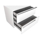 Best Master Athens 2-Drawer Poplar Wood Bedroom Nightstand In White Lacquer