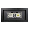 Creative Wooden Picture Frames 4x9 inch Black Dollar Bill Frames with Matting. Easel Stand and Wall Hanger Included