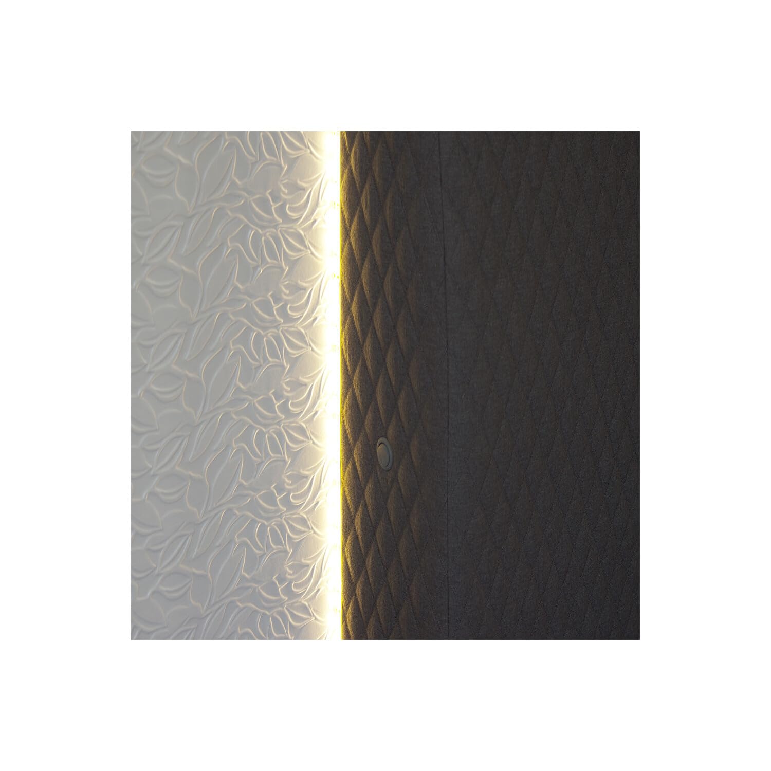 Best Master Furniture Naple, Gray Silver Line Modern Platform Bed, Eastern King