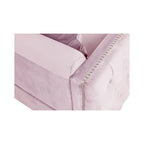 Lilola Home Bayberry Pink Velvet Chair with 1 Pillow