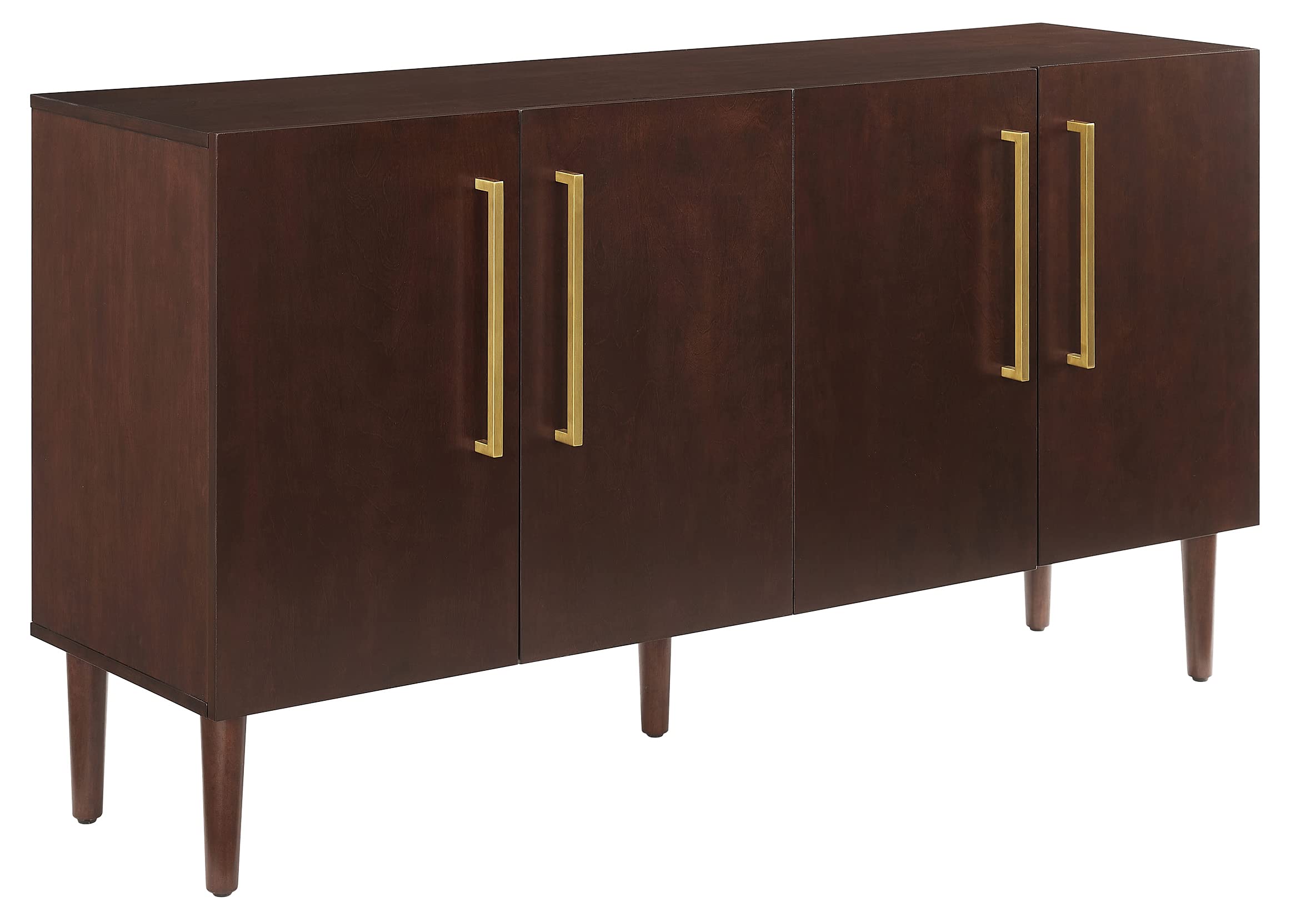 Crosley Furniture Everett Mid Century Sideboard Buffet Cabinet with Storage, Mahogany