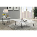ACME Furniture Coffee Table, White Marble and Black