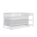 Dream On Me Synergy Convertible Crib and Changer in White with Detachable Changing Table, JPMA Certified, 1    Changing pad