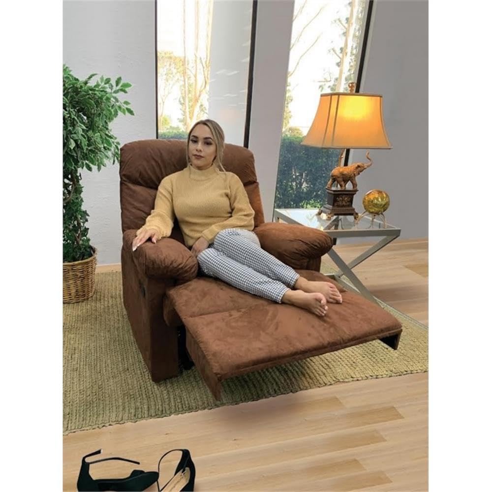 Microfiber Glider Recliner in Chocolate by Acme Furniture