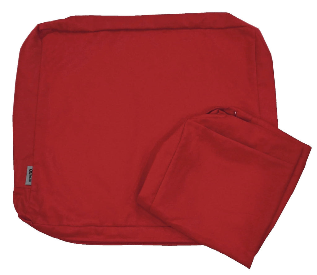 Qqbed 2 Pack Outdoor Patio Chair Pillow Seat Water-Resistant Cushion Covers In Red Color 23'X23'X5' - Replacement Covers Only