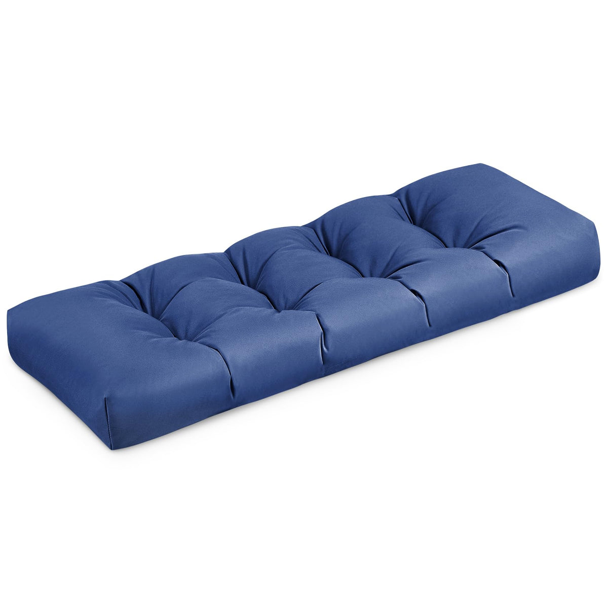 Olliwand Outdoor Bench Cushion 42 Inch,Tufted Patio Furniture Cushions,Waterproof Bench Seat Cushion With Non-Slip Bottom (Navy