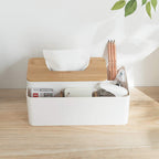 Poeland Multifunction Tissue Box Rectangular Facial Tissue Holder Dispenser For Dining Room, Kitchen, Bedroom Dressers And Home