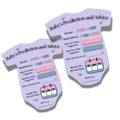The Decor Cycle, Pack of 20, Baby Shower Decoration Items Gift Cards for Games Wishes Name Suggestion cards, Shape Cut, 5 X 4.5 