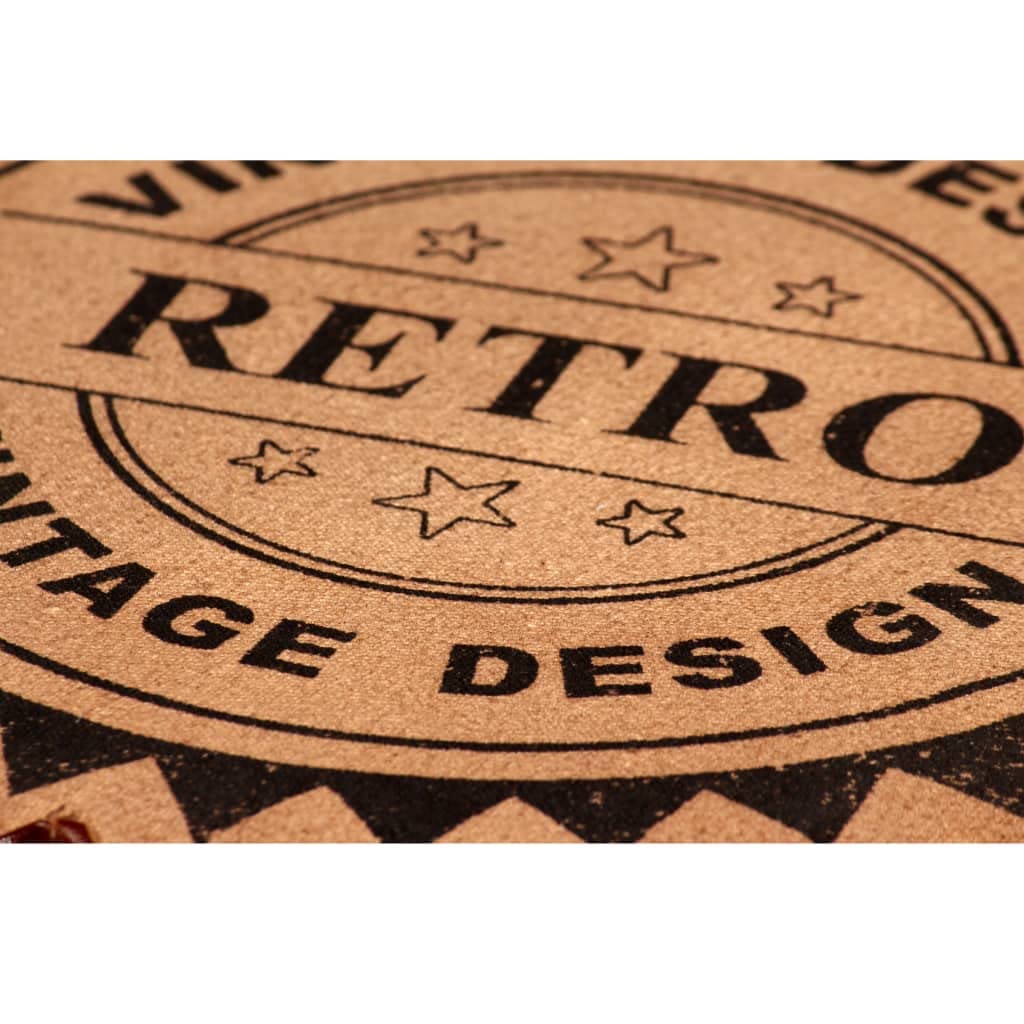 vidaXL Bar Stools - Industrial Design, Genuine Leather & Canvas Upholstery, Strong Steel Legs, Brown & Black, 2pcs Set