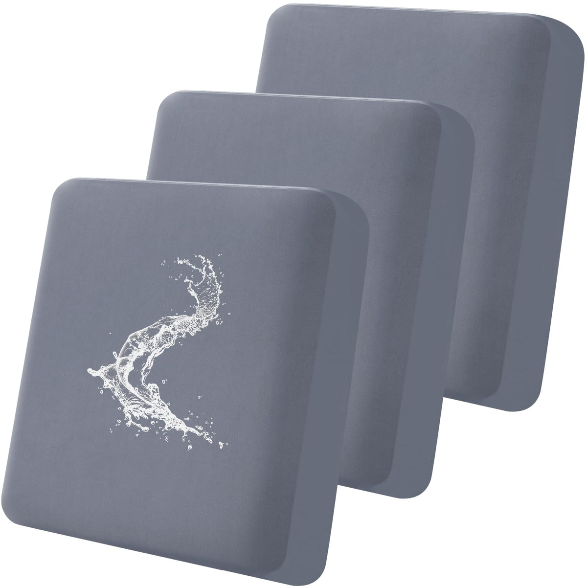 Smiry Waterproof Couch Cushion Covers, Stretch Washable Sofa Cushion Cover, Soft Sofa Slipcover Elastic Non-Slip Furniture Protector For Pets, Kid (3 Pack, Grey)