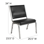 Flash Furniture Hercules Series 1000 Lb. Rated Black Antimicrobial Vinyl Bariatric Medical Reception Chair