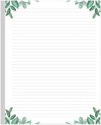 Stationery Lined Paper, Letter Size Unpunched Ruled Filler Paper, 100Sheets/200Pages Loose-Leaf Line, 100Gsm, 8.5' X 11', Leaf
