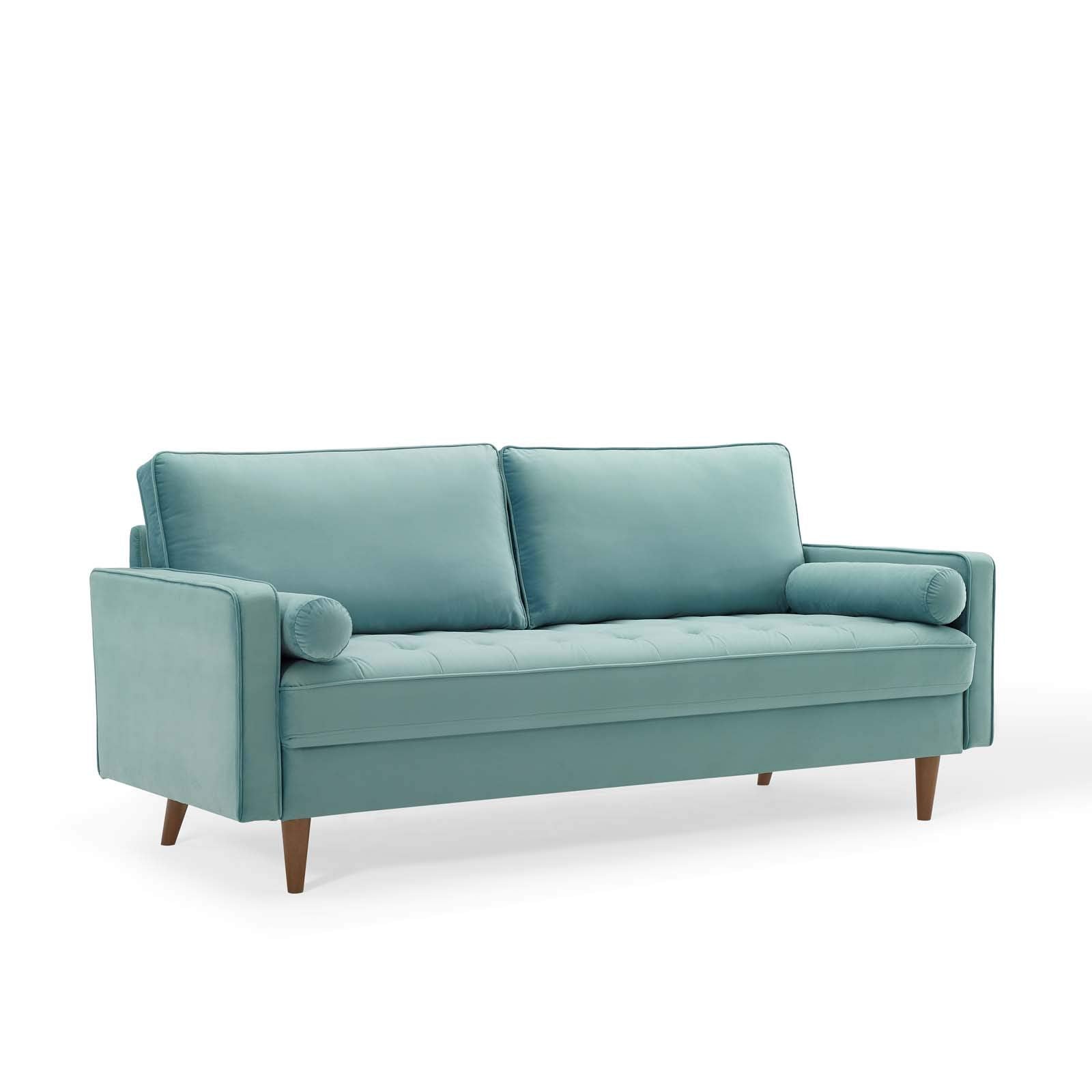 Modway Eei-3764-Min Valour Performance Velvet Sofa, Mint