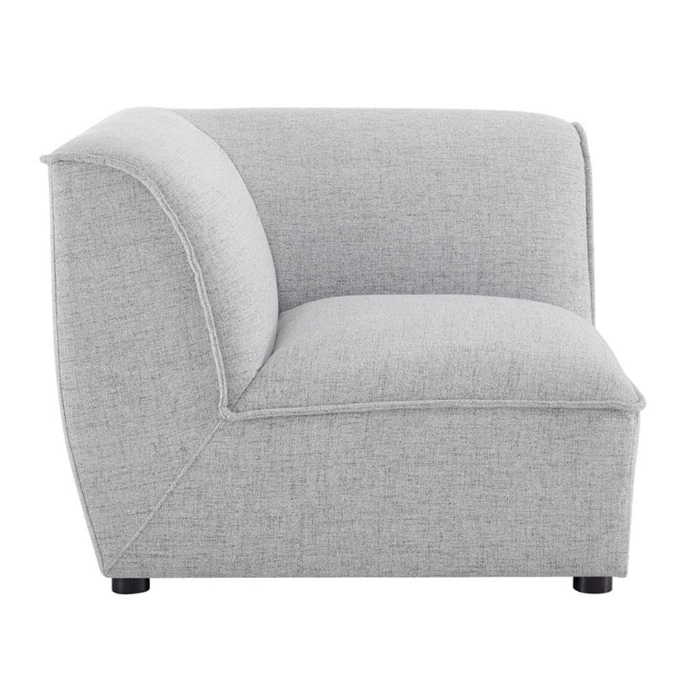 Modway Comprise Fabric Upholstered Sectional, Corner Chair, Light Gray