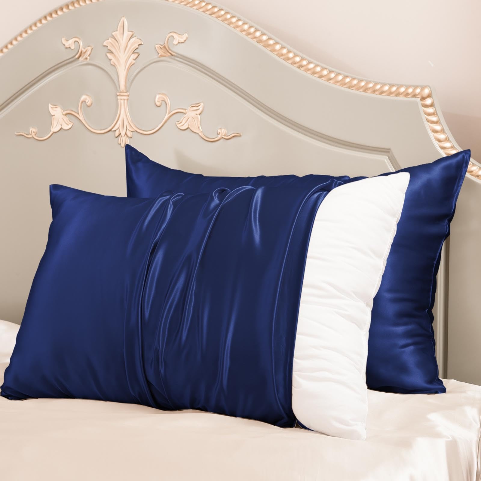 Promeed 23 Momme Silk Pillowcase 2 Pack Toddler/Travel Size With Free Laundry Bag, Highest Grade 6A+ 100% Mulberry Silk Pillow C