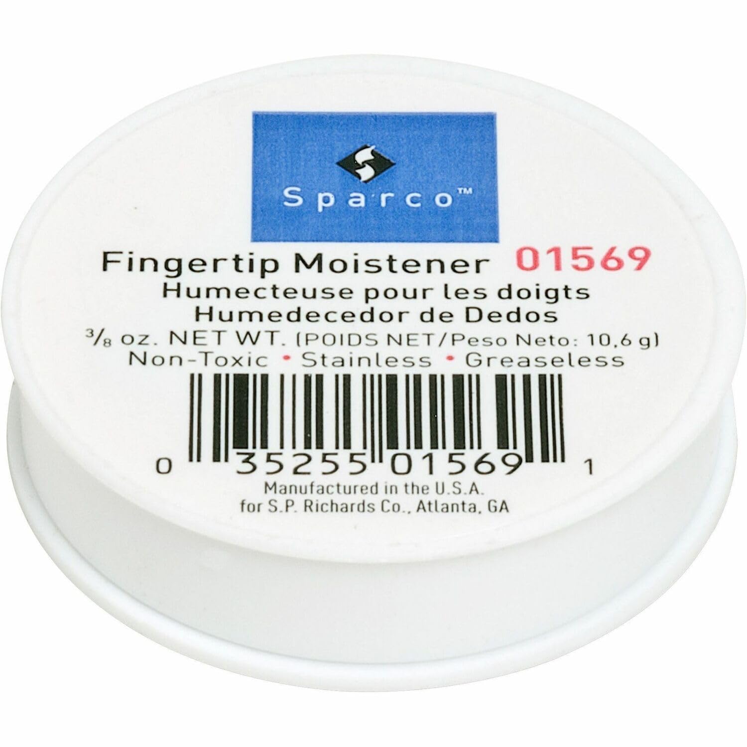 Sparco 01569 Fingertip Moistener,Odorless,Greaseless,Hygienic,3/8 Oz.