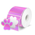 Starliboo Paw Print Stickers, Holographic Puppy Paw Stickers, 1.5 Inch Dog Paw Stickers Bear Clues Paw Print Stickers- 500 Pcs/P